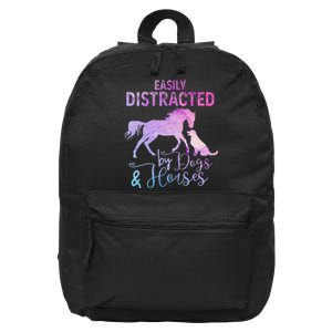 Funny Horse  Easily Distracted 16 in Basic Backpack