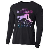 Funny Horse  Easily Distracted Cooling Performance Long Sleeve Crew