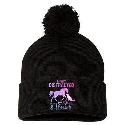 Funny Horse  Easily Distracted Pom Pom 12in Knit Beanie