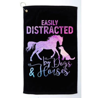 Funny Horse  Easily Distracted Golf Towel