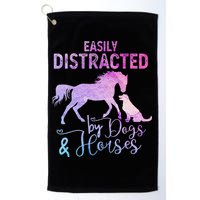 Funny Horse  Easily Distracted Golf Towel