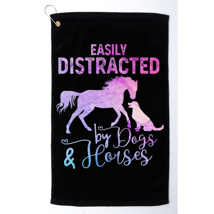 Funny Horse  Easily Distracted Golf Towel