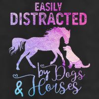 Funny Horse  Easily Distracted Golf Towel