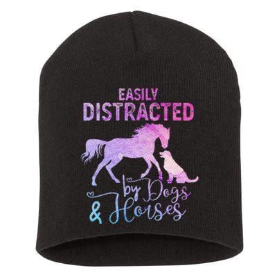 Funny Horse  Easily Distracted Short Acrylic Beanie