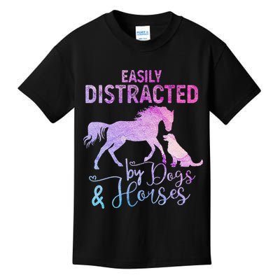 Funny Horse  Easily Distracted Kids T-Shirt