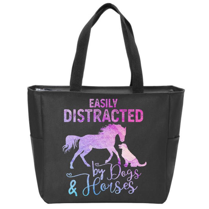 Funny Horse  Easily Distracted Zip Tote Bag