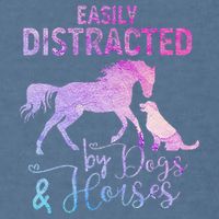 Funny Horse  Easily Distracted Garment-Dyed Sweatshirt