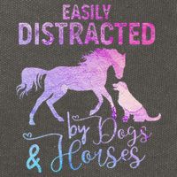 Funny Horse  Easily Distracted Cotton Canvas Backpack
