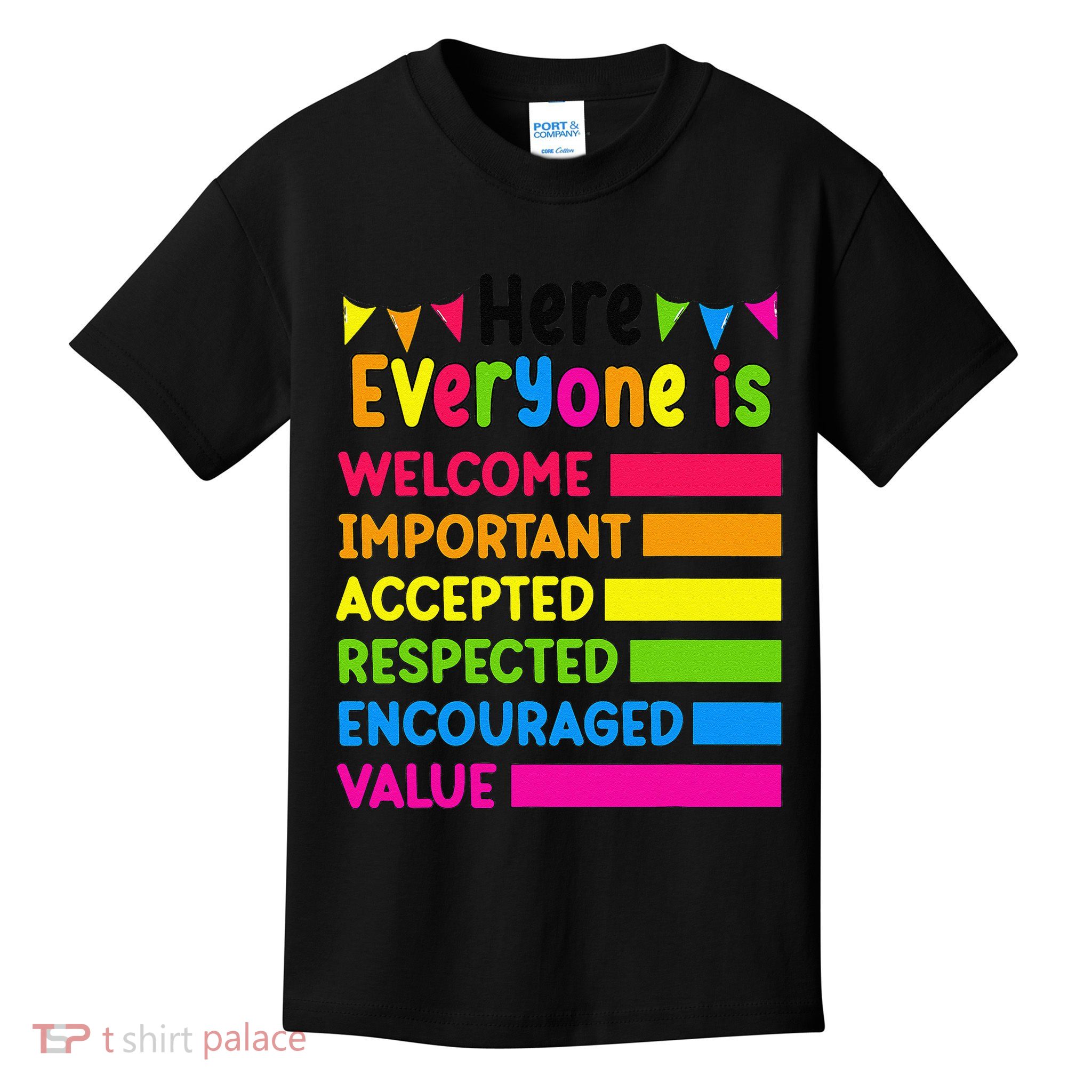 Funny Here Everyone Is Welcome Important Idaho Teacher Meme Kids T-Shirt