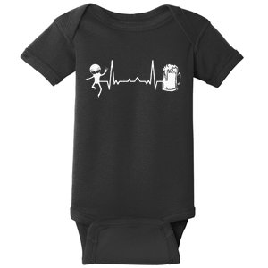 funny Heartbeat EKG Extraterrestrial Alien Baby Bodysuit