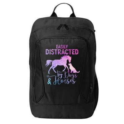 Funny Horse  Easily Distracted City Backpack