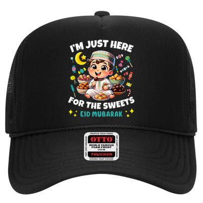 Funny Happy Eid Al Fitr Eid Al Adha Sweets High Crown Mesh Back Trucker Hat