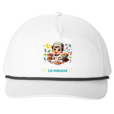 Funny Happy Eid Al Fitr Eid Al Adha Sweets Snapback Five-Panel Rope Hat