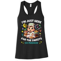 Funny Happy Eid Al Fitr Eid Al Adha Sweets Women's Racerback Tank