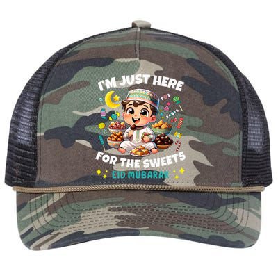 Funny Happy Eid Al Fitr Eid Al Adha Sweets Retro Rope Trucker Hat Cap