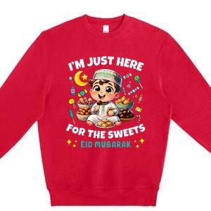 Funny Happy Eid Al Fitr Eid Al Adha Sweets Premium Crewneck Sweatshirt