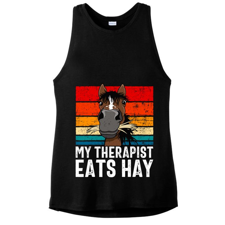 Funny House Equestrian Horse Riding Horse Trainer Horse Ladies PosiCharge Tri-Blend Wicking Tank