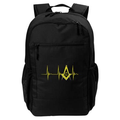 Freemason Heartbeat Ekg Pulse Mason Masonic Symbol Of Faith Daily Commute Backpack