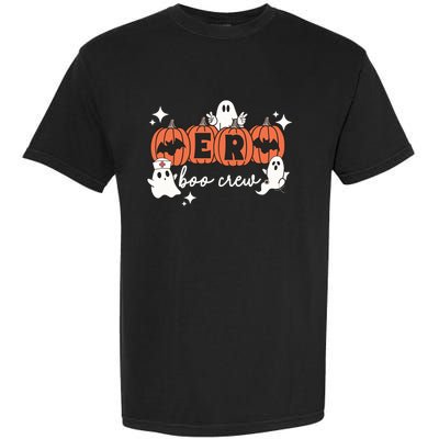 Funny Halloween Er Boo Crew Emergency Room Nurse Halloween Gift Garment-Dyed Heavyweight T-Shirt