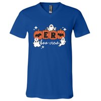 Funny Halloween Er Boo Crew Emergency Room Nurse Halloween Gift V-Neck T-Shirt