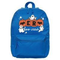 Funny Halloween Er Boo Crew Emergency Room Nurse Halloween Gift 16 in Basic Backpack