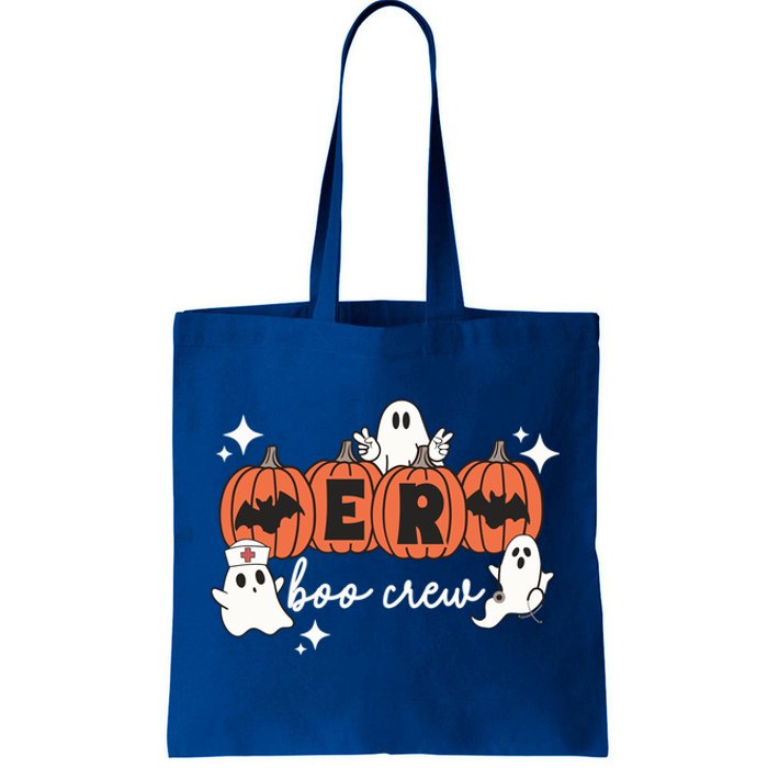 Funny Halloween Er Boo Crew Emergency Room Nurse Halloween Gift Tote Bag