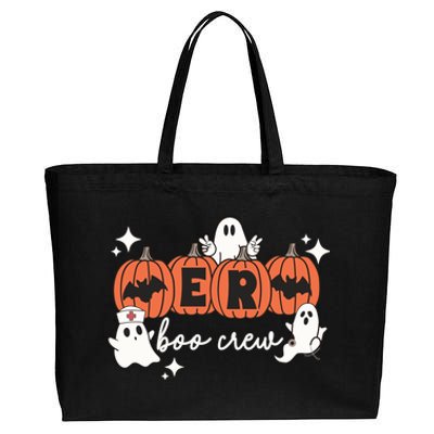 Funny Halloween Er Boo Crew Emergency Room Nurse Halloween Gift Cotton Canvas Jumbo Tote