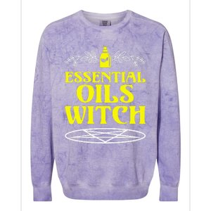 Funny Halloween Essential Oils Witch Aromatherapy Colorblast Crewneck Sweatshirt