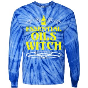 Funny Halloween Essential Oils Witch Aromatherapy Tie-Dye Long Sleeve Shirt