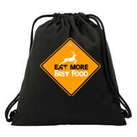 Funny Hunting Eat More Fast Food Deer Hunting Drawstring Bag