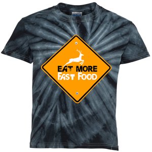 Funny Hunting Eat More Fast Food Deer Hunting Kids Tie-Dye T-Shirt