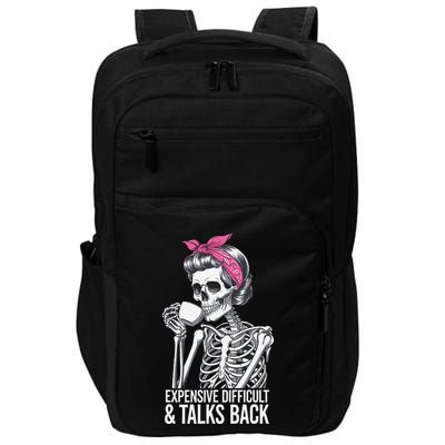 Funny Halloween Expensive Difficult And Talks Back Impact Tech Backpack