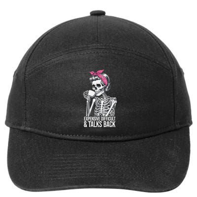 Funny Halloween Expensive Difficult And Talks Back 7-Panel Snapback Hat