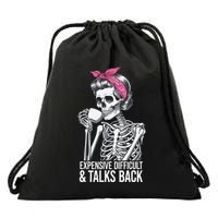 Funny Halloween Expensive Difficult And Talks Back Drawstring Bag