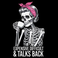 Funny Halloween Expensive Difficult And Talks Back Drawstring Bag