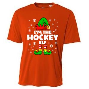 Funny Hockey Elf Family Matching Group Happy Christmas Meaningful Gift Cooling Performance Crew T-Shirt