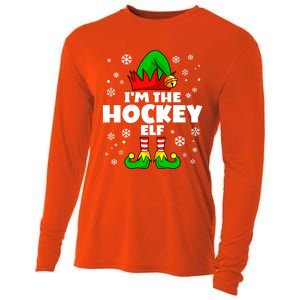 Funny Hockey Elf Family Matching Group Happy Christmas Meaningful Gift Cooling Performance Long Sleeve Crew