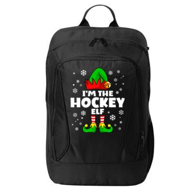 Funny Hockey Elf Family Matching Group Happy Christmas Meaningful Gift City Backpack