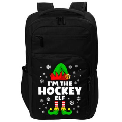 Funny Hockey Elf Family Matching Group Happy Christmas Meaningful Gift Impact Tech Backpack