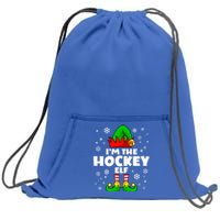 Funny Hockey Elf Family Matching Group Happy Christmas Meaningful Gift Sweatshirt Cinch Pack Bag