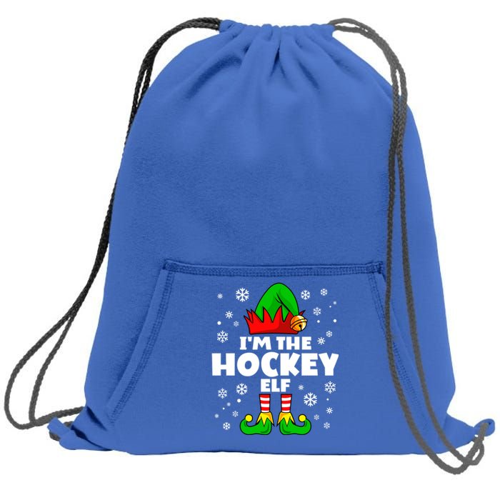 Funny Hockey Elf Family Matching Group Happy Christmas Meaningful Gift Sweatshirt Cinch Pack Bag