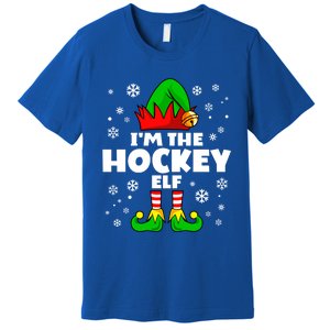 Funny Hockey Elf Family Matching Group Happy Christmas Meaningful Gift Premium T-Shirt