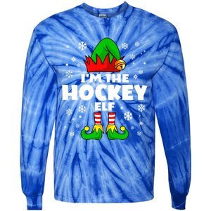 Funny Hockey Elf Family Matching Group Happy Christmas Meaningful Gift Tie-Dye Long Sleeve Shirt