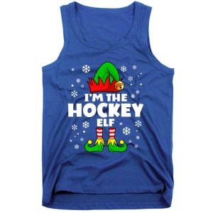 Funny Hockey Elf Family Matching Group Happy Christmas Meaningful Gift Tank Top