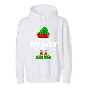 Funny Hockey Elf Family Matching Group Happy Christmas Meaningful Gift Garment-Dyed Fleece Hoodie