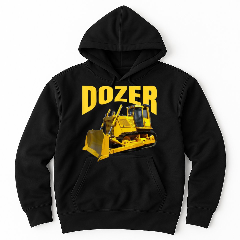 Fun Heavy Equipment Bulldozer For 'S And Adults Hoodie