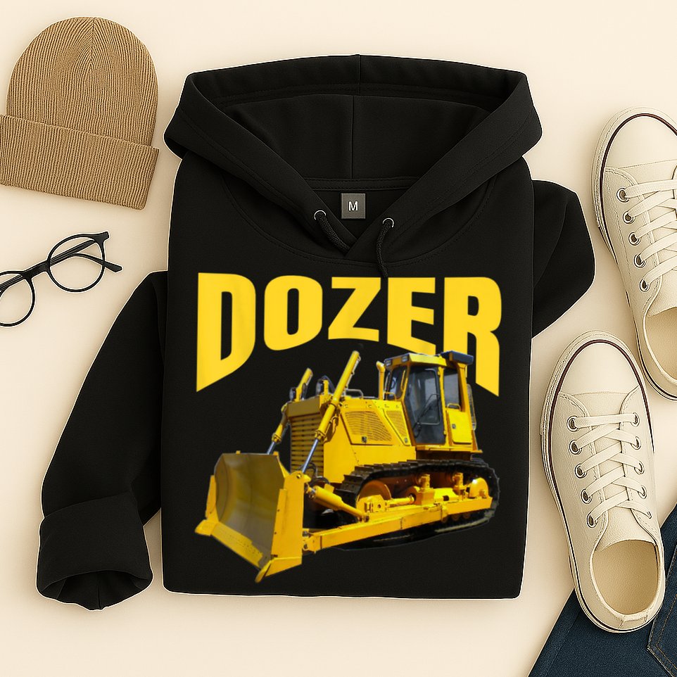 Fun Heavy Equipment Bulldozer For 'S And Adults Hoodie