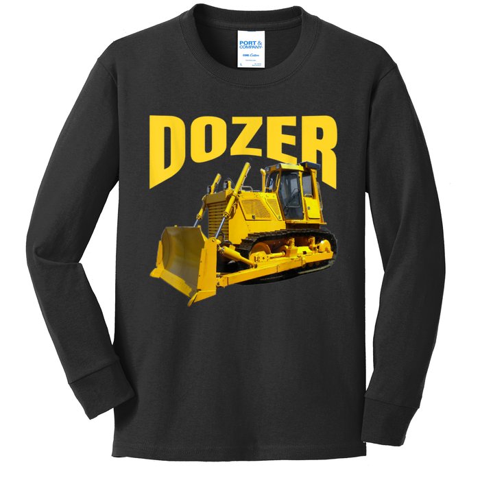 Fun Heavy Equipment Bulldozer For 'S And Adults Kids Long Sleeve Shirt