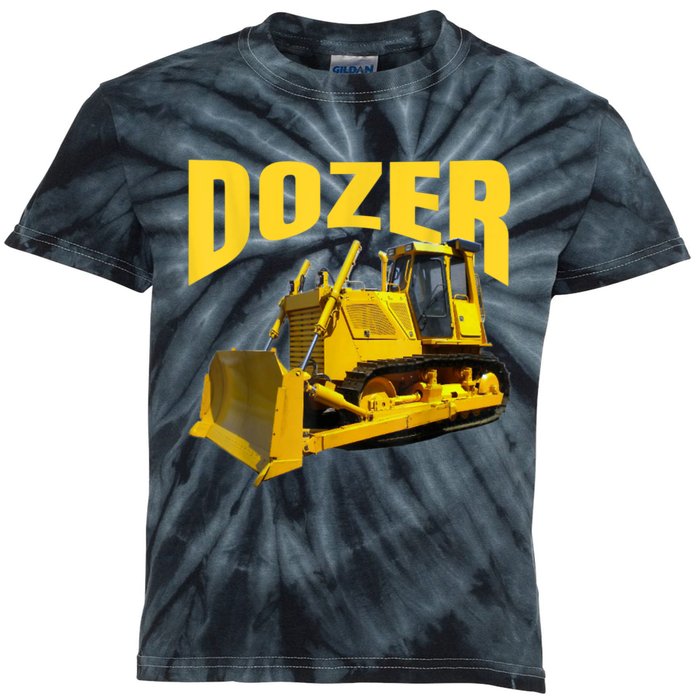 Fun Heavy Equipment Bulldozer For 'S And Adults Kids Tie-Dye T-Shirt