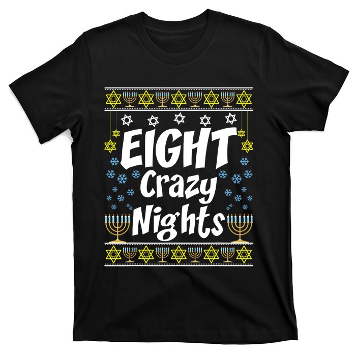 Funny Hanukkah Eight Crazy Nights Jewish T-Shirt